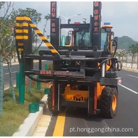 Máquina de empilhar de guardrail de estrada multifuncional